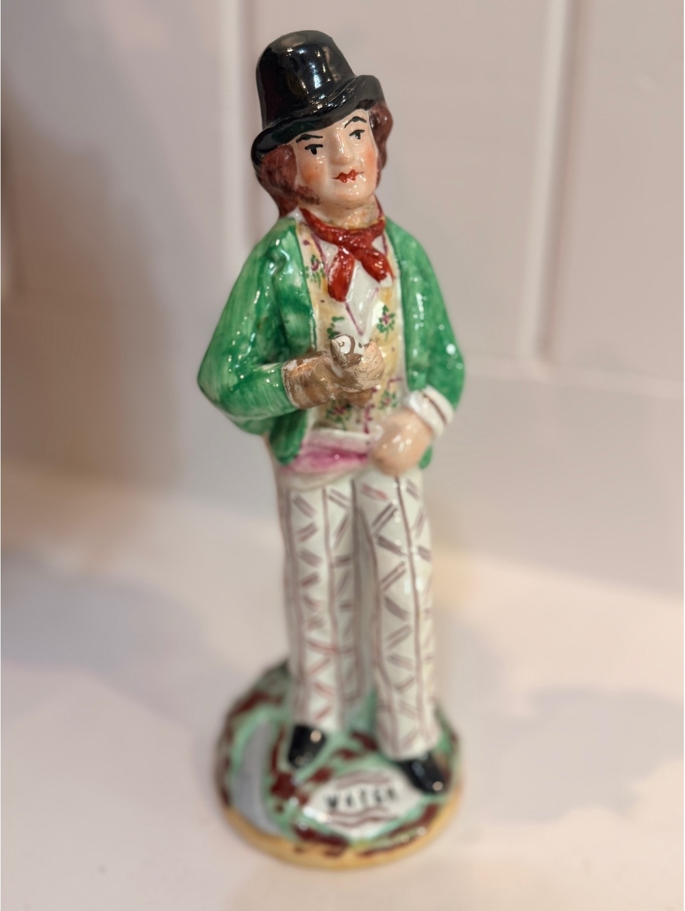 Antique Staffordshire “Gin and Water” Temperance Figure